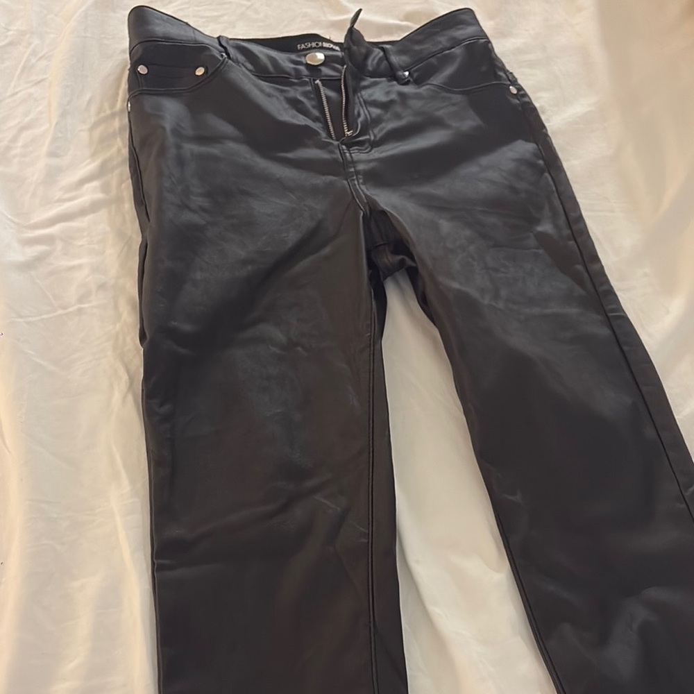 Fashion Nova Black Leather Pants